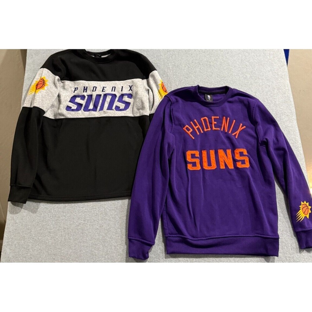 NBA Phoenix Suns Old Logo Pullover Sweatshirt Size Small Lot of 2 Basketball